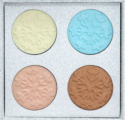 W7 Cosmetics Frosted Paletă cu Farduri de Pleoape Formă Solidă Șampanie festivă Icy Shimmers 10gr