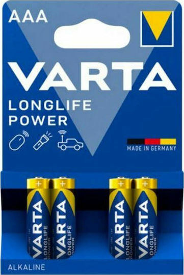 Varta LongLife Power Αλκαλικές Μπαταρίες AAA 1.5V 4τμχ