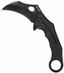 Mil-Tec G10 One-Hand "Karambit" Karambit Negru cu Lamă din Inox