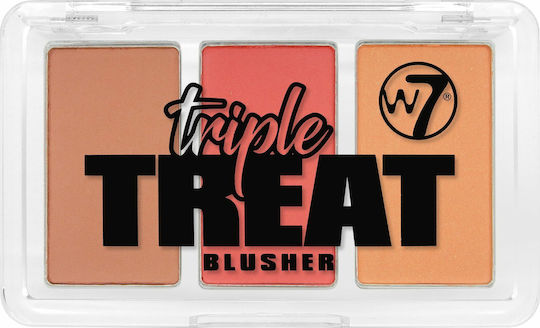 W7 Cosmetics Παλέτα με Ρουζ Triple Treat 13gr