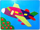 Wooden Kids Peg Puzzle Wooden Puzzle Airplane for 2+ Years 16pcs Anelixi