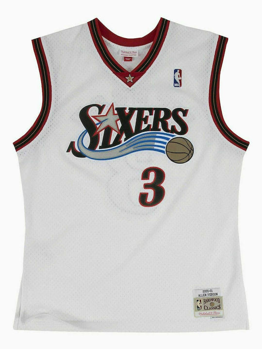 Allen Iverson Swingman Jersey 2000-01 Philadelphia Ανδρική Φανέλα Εμφάνισης Μπάσκετ