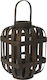 Iliadis Tabletop Bamboo Lantern Brown 28x28x47cm