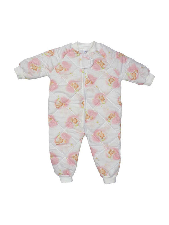 Baby Star Winter Sleeping Bag with Feet Pink