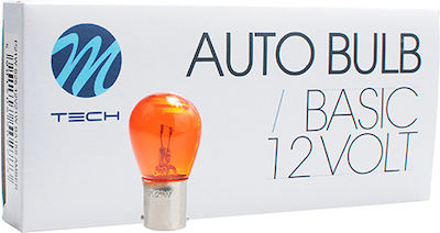 M-Tech Λάμπες Αυτοκινήτου P21W-BA15S-1156 Πορτοκαλί 12V 21W 10τμχ