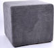 Stool For Living Room Upholstered with Fabric Grey 47x47x42cm