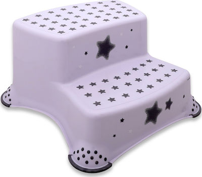 Lorelli Διπλό Βοηθητικό Σκαλοπατάκι Μπάνιου Stars Λευκό