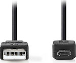 Nedis Regular USB 2.0 to micro USB Cable Μαύρο 1.0m (CCGP60500BK10)