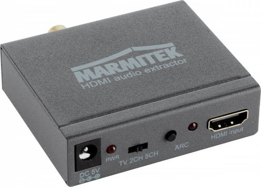 Marmitek Connect AE14 4K Audio Extractor/ARC/HDMI Converter Convertor HDMI feminin în HDMI / 3.5mm feminin Argintiu 1buc