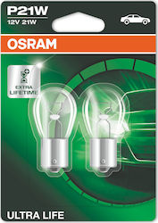 Osram Lamps Car Ultra Life P21W-BA15S-1156 12V 21W 2pcs