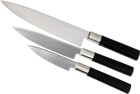 Kai Wasabi Black Knife Set from Stainless Steel