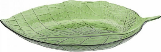 Zaros Oval Glass Decorative Platter Green 36x25x4cm