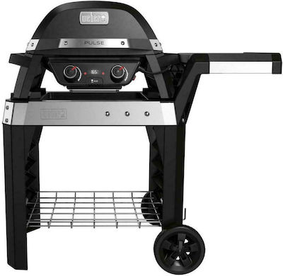 Weber Pulse 2000 Mit Beinen Elektrischer Grill Aluminium Grill 2200W mit Sockel mit Abdeckung und einstellbarem Thermostat 49cmx39cmcm