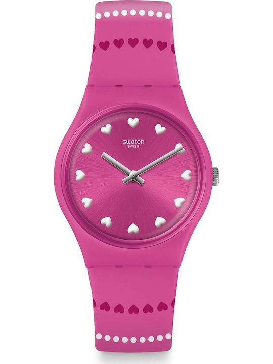 Swatch Swatch Women's Watch with Fuchsia Rubber Strap