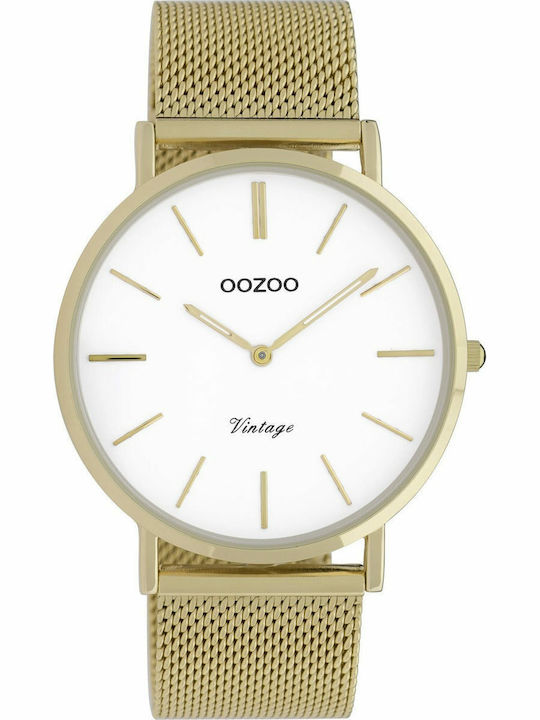 Oozoo Vintage Women's Watch with Gold Metal Bracelet