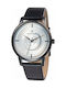 Daniel Klein Watch Battery with Black Leather Strap DK.1.11848-2