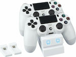 Venom Twin Docking Station Charging Station for 2 controllers PS4 White