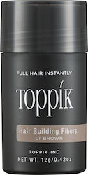 Toppik Ίνες Κάλυψης Αραίωσης Μαλλιών με Κερατίνη Hair Building Fibers Regular Light Brown 12gr