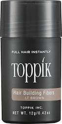 Toppik Hair Building Fibers with Keratin Hair Building Fibers Regular Light Brown 12gr