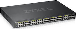 Zyxel GS1920-48HPV2 Verwaltet L2 PoE+ Switch mit 44 Ports Ethernet und 6 SFP Ports