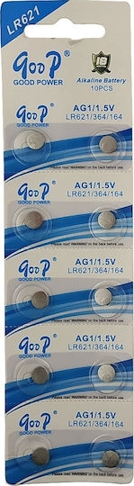 Goop AG1/LR621 Batterien Alkalisch für Uhren LR60 1.5V 10Stück