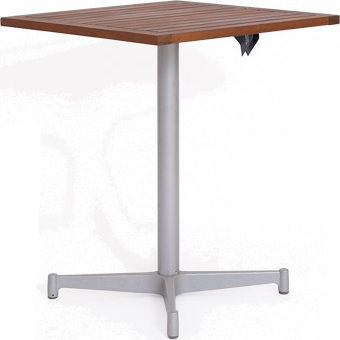 Τραπέζι Bistro Panda 62x62x74 Ασημί