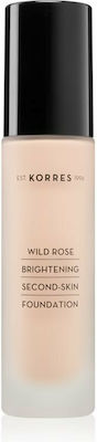 Korres Wild Rose Brightening Second-Skin Flüssiges Make-up LSF15 WRF1 30ml