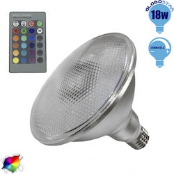 GloboStar Smart LED-Lampe 18W für Fassung E27 und Form PAR38 RGB 230lm Dimmbar
