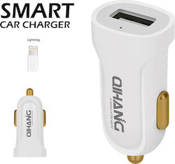 QIHANG CH-1760 & Lightning Cable Φορτιστής Αυτοκινήτου με Θύρα 1xUSB-A και Καλώδιο Lightning QIHANG CH-1760 & Lightning Cable Φορτιστής Αυτοκινήτου με Θύρα 1xUSB-A και Καλώδιο Lightning
