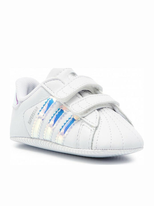 adidas Βρεφικά Sneakers Αγκαλιάς Λευκά Superstar