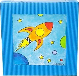 Harti Harti Wooden Kids Wall Light Wall Light Rocket Small
