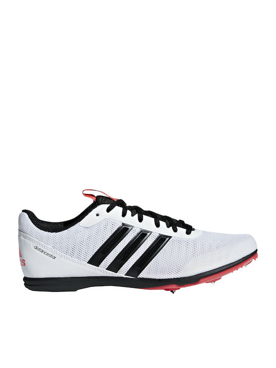 Adidas Distancestar Γυναικεία Αθλητικά Παπούτσια Spikes Λευκά