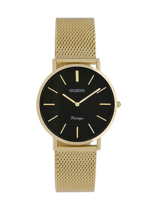 Oozoo Watch with Gold Metal Bracelet