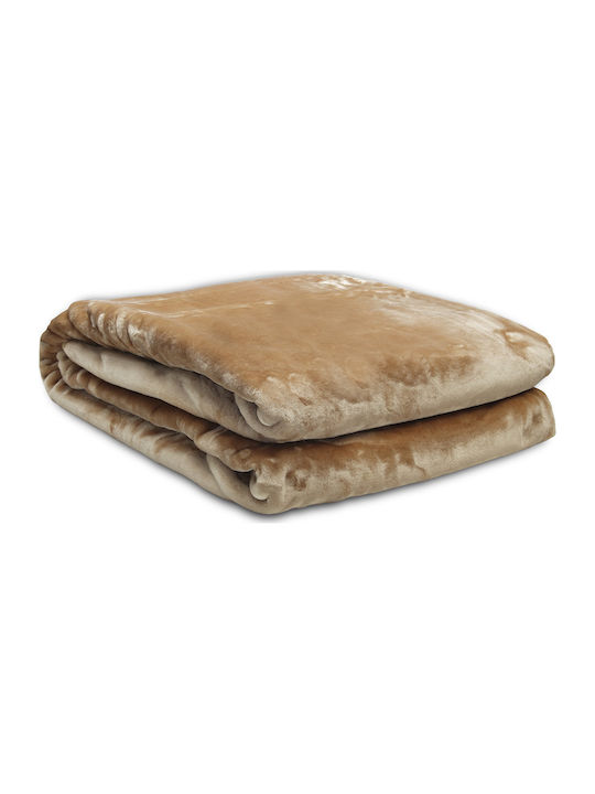 Sunshine Iris Velvet Blanket Double 220x240cm B...