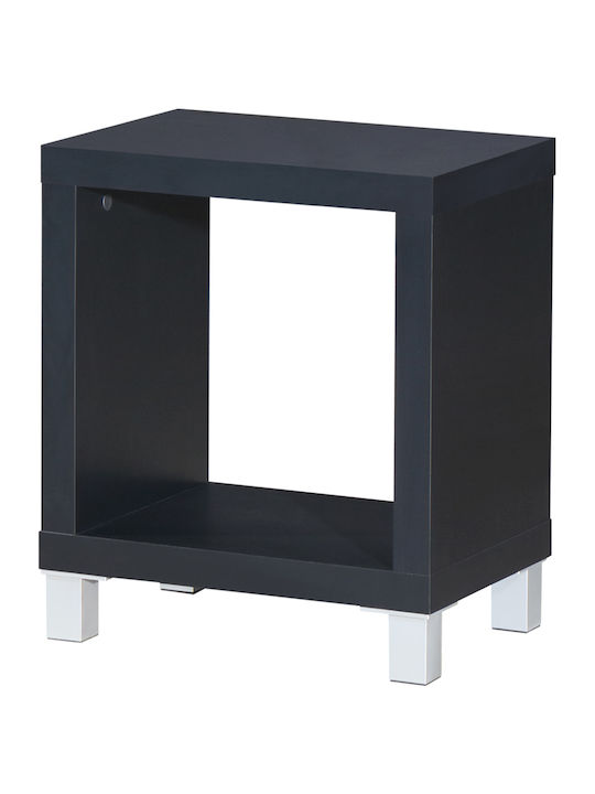 Rechteckig Beistelltisch Cube 1 Holz Schwarz L41xB29xH48cm