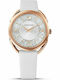 Swarovski Crystalline Glam Γυναικείο Ρολόι 35mm Μπαταρίας με Λευκό Δερμάτινο Λουράκι