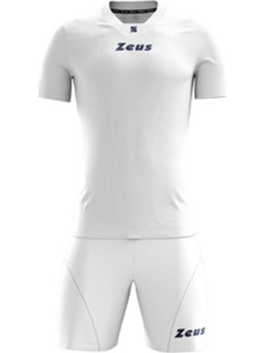Zeus Promo Erwachsenen/Kinder Fußball Sportfan Trikots Set Weiß