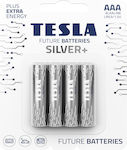 Tesla Batteries Silver+ Αλκαλικές Μπαταρίες AAA 1.5V 4τμχ