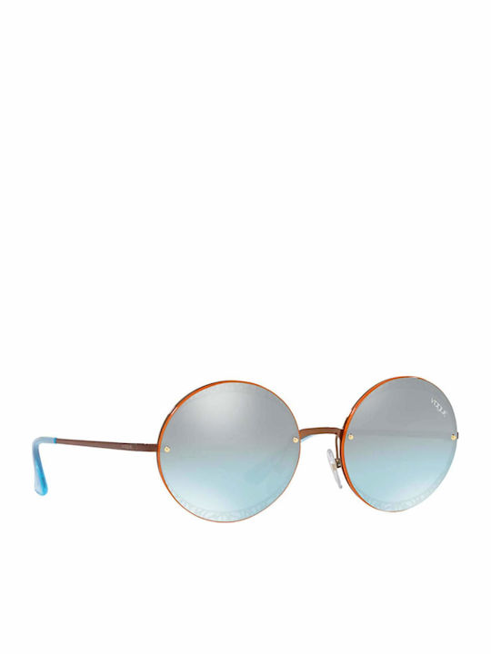 Vogue Women's Sunglasses with Orange Metallic Frame and Grey Gradient Mirror Lenses 4118S 50747C