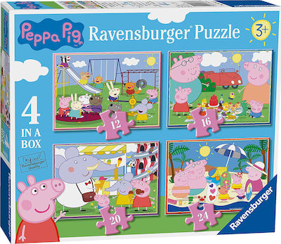 Puzzle pentru Copii Peppa Pig 4 in a Box 72buc Ravensburger