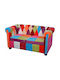 Canapea Chesterfield Cu Două Locuri Multicolor 145.5x76x70cm