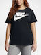 Nike Essential Damen Sport T-Shirt Schwarz