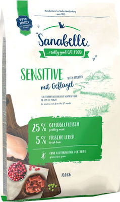 Bosch Petfood Concepts Sanabelle Sensitive Hrană Uscată pentru Pisici Adulte cu Sistem Gastrointestinal Sensibil cu Păsări de curte 10kg