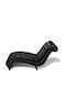 Recliner of Faux Leather Brown L145xW52xH77cm