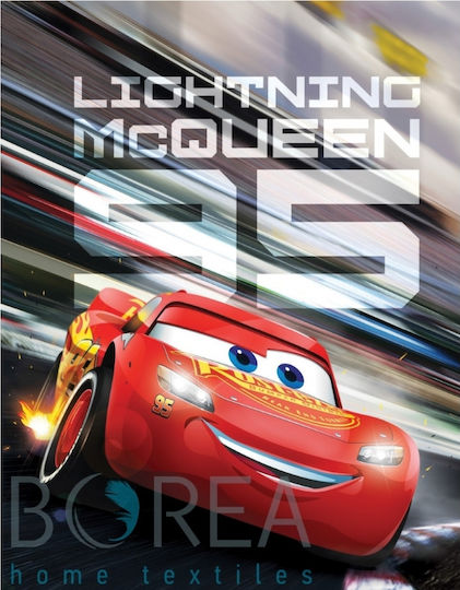 Borea Κουβέρτα Βελουτέ Cars 3 Γκρι 160x220εκ.