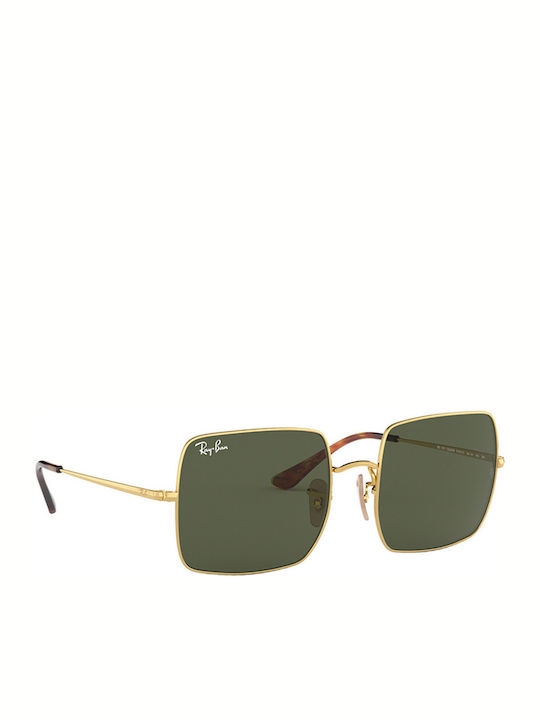 Ray Ban Square Women's Sunglasses with Gold Met...