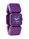 Nixon Misty Watch with Purple Rubber Strap