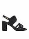 Suede Sandalen Schwarz