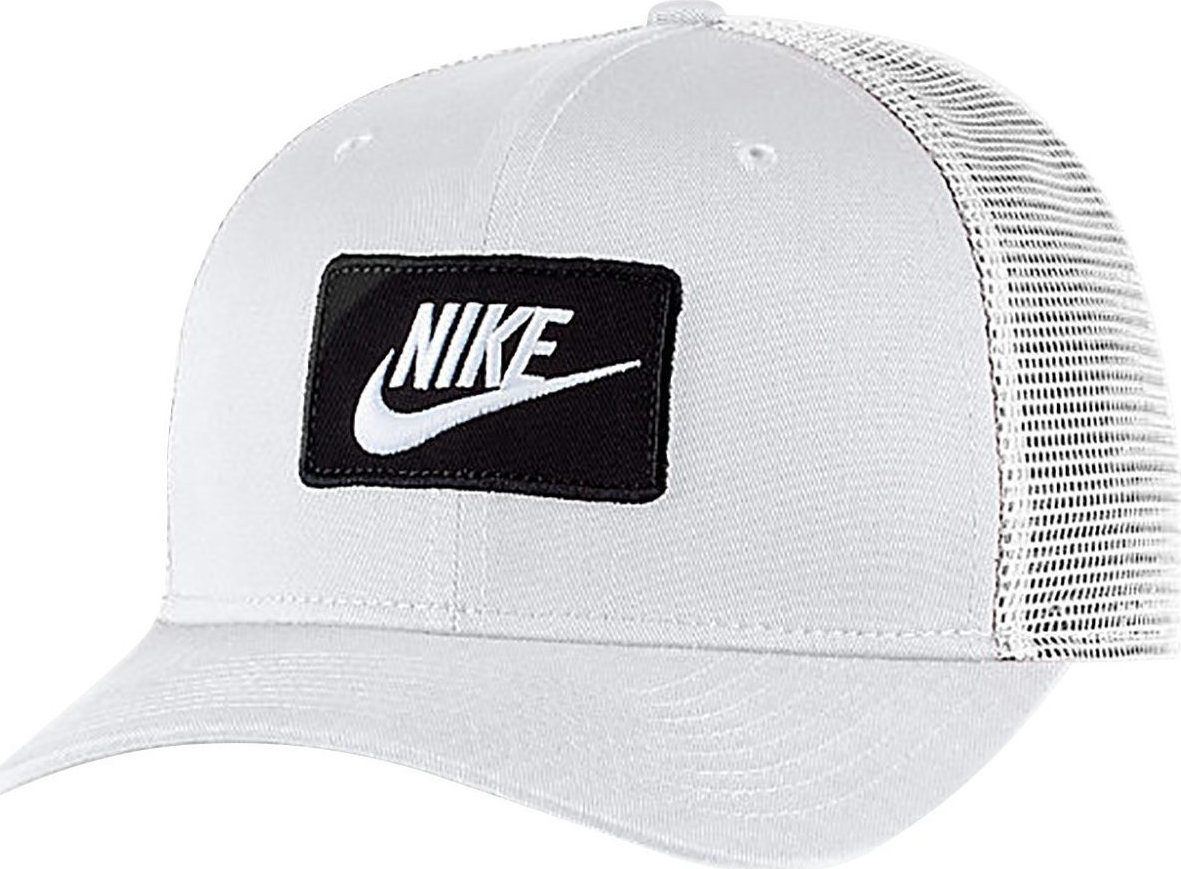 white nike trucker cap