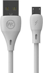 WK Regular USB 2.0 to micro USB Cable Λευκό 1m ...